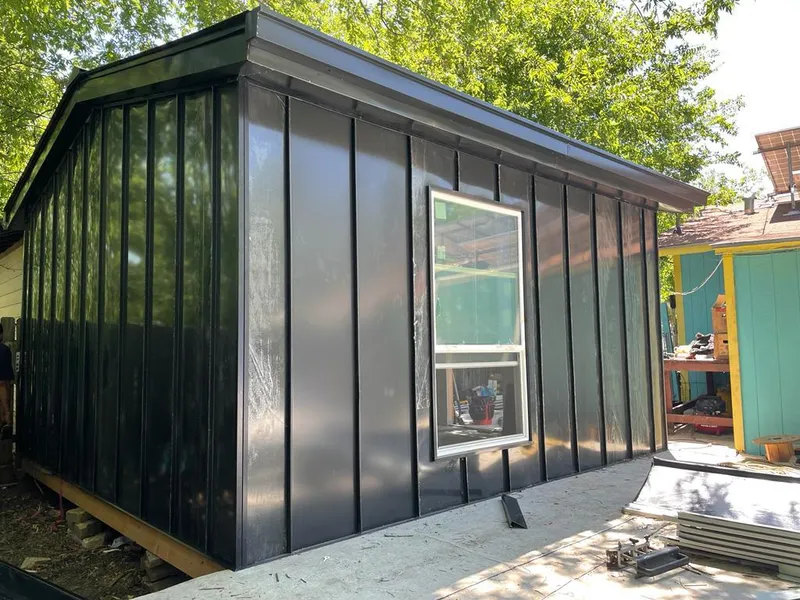 Black standing seam metal wall panels for Metal Roof Installation in Bartlett